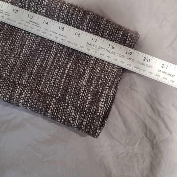 Ann Taylor Wool Blend Tweed Cropped Jacket Blazer grey brown 3/4 sleeve SZ 12 - Picture 12 of 12